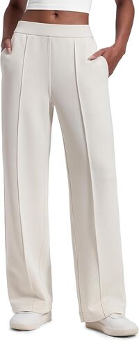 CRZ YOGA SoftAura Pintuck Straight Leg Sweatpants Women 30" - Modal Casual Lounge Travel Pants with Pockets in Saudi Arabia