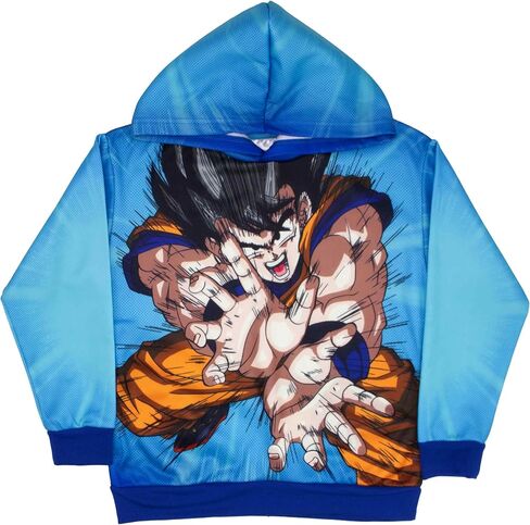 بلوفر بغطاء للرأس بأكمام طويلة من Dragon Ball Z Boys Kamehameha للأطفال والمراهقين in Saudi Arabia