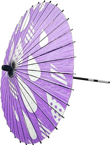 مظلة قابلة للطي على الطراز الياباني مع مقبض للرقص أو التصوير الفوتوغرافي قطرات الماء الأرجوانية in Kuwait
