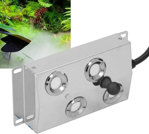 Ultrasonic Mist Maker, 4 Heads 1.5m Cable Length DC45-48V Ultrasonic Fogger,Add Replacement Atomizer Heads,250W Power Water Proof,for Vegetable Preservation,Landscape in Saudi Arabia