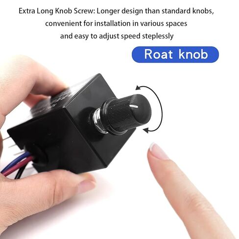 2 قطعة 12 فولت/24 فولت تيار مستمر وحدة تحكم سرعة المحرك العالمي، مقبض المسمار الإلكتروني ستبليس منظم السرعة، سرعة المحرك قابلة للتعديل، التحكم في سخان مروحة السيارات، تنظيم سرعة المراوح in Kuwait