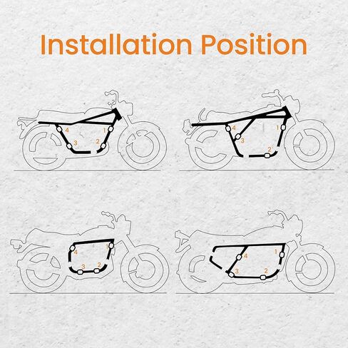 maxpeedingrods لدعامات تثبيت إطار Harley U-Clamp، مجموعة دعامات تثبيت إطار U-Clamp للتركيب الجانبي in Kuwait