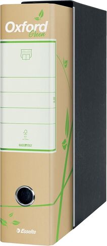 جهاز تسجيل Esselte Oxford Green 397850501 مع آلية رقم 1 بتنسيق البروتوكول مع عمود فقري 8 سم، ورق معاد تدويره بنسبة 100%، 6 قطع in Kuwait