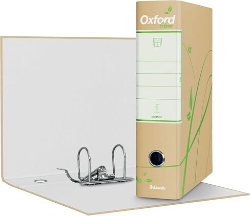 جهاز تسجيل Esselte Oxford Green 397850501 مع آلية رقم 1 بتنسيق البروتوكول مع عمود فقري 8 سم، ورق معاد تدويره بنسبة 100%، 6 قطع in Kuwait