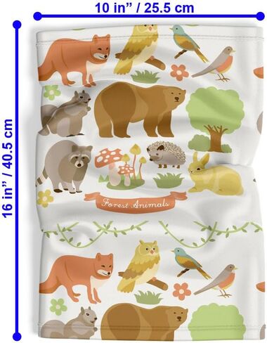 Neck Gaiter (Woodland Animals Design Pattern) Cooling Breathable Face Mask UV Protection Scarf Hiking Bandana for Men, Women, kids in Saudi Arabia