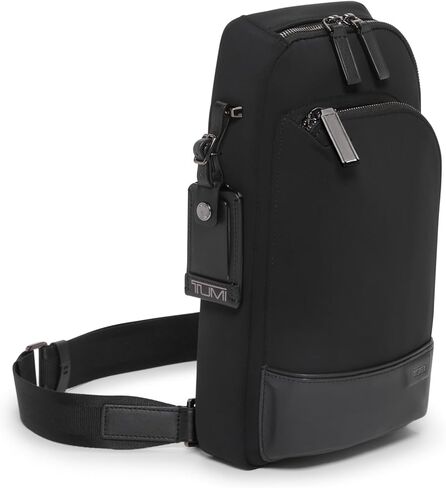 TUMI - Harrison Gregory Sling - حقيبة كروس خفيفة الوزن للرجال مع مقصورات متعددة - حقيبة سفر أو تنقلات - أسود منتصف الليل in Kuwait