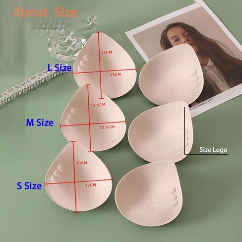 Women Bra Pad Inserts Padded for Cup Beige Black sports pads boob breast forms enhancers push up for swimsuits swiming in Saudi Arabia