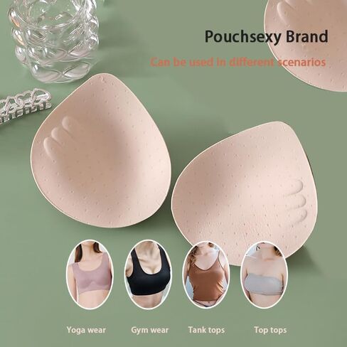 Women Bra Pad Inserts Padded for Cup Beige Black sports pads boob breast forms enhancers push up for swimsuits swiming in Saudi Arabia