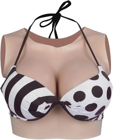 Silicone Breastplate Fake Breast forms Round Collar C-G Cup Crossdresser for Drag Queen Cosplay in Saudi Arabia