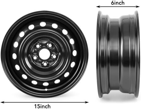 15 "جديد 15x6 في عجلة سبيكة لتويوتا كورولا 2009 2010 2011 2012 2013 2014 2015 2016 2017 2018 2019 2020 رسمت باللون الأسود استبدال حافة 1 قطعة in Saudi Arabia