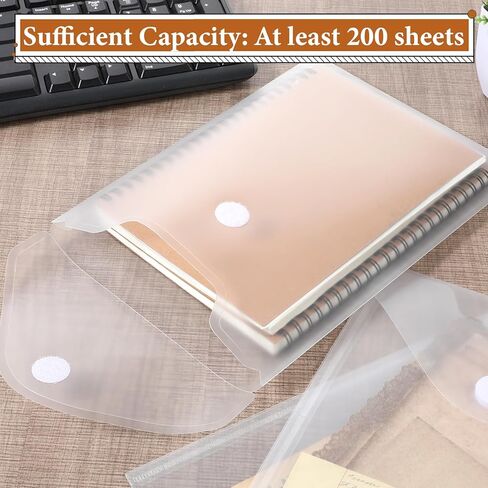 SHENLIU 50 حزمة 7x9.8 بوصة مغلفات بلاستيكية شفافة هوك حلقة إغلاق ملصقات الاستلام حامل تخزين قابل لإعادة الاستخدام مغلفات بلاستيكية صغيرة مقاومة للماء ملصق منظم مجلدات تخزين الصور in Saudi Arabia