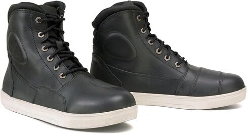 Milwaukee Leather MBM9002 Men's Black Leather Reinforced Street Biker Riding Shoes w/Shift Protect Ankle Support - 15 in Saudi Arabia