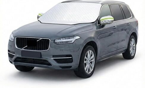 غطاء ثلجي مغناطيسي للزجاج الأمامي للثلج، واقي شتوي عالي التحمل من 3 طبقات مع حماية مرآة جانبية، مقاوم للرياح ومضاد للسرقة لسيارات الدفع الرباعي/الشاحنات (63 × 53 بوصة) in Kuwait