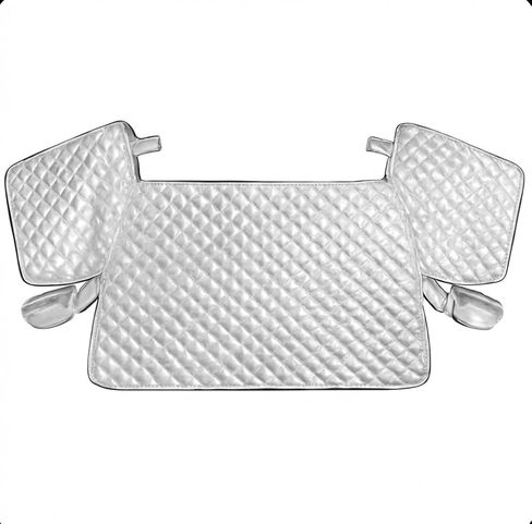 غطاء ثلجي مغناطيسي للزجاج الأمامي للثلج، واقي شتوي عالي التحمل من 3 طبقات مع حماية مرآة جانبية، مقاوم للرياح ومضاد للسرقة لسيارات الدفع الرباعي/الشاحنات (63 × 53 بوصة) in Kuwait