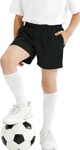 Toddler Boys Girls Shorts Kids Athletic Basketball Short Pants Solid Summer Soccer Shorts for 3-9 Years Youth in Saudi Arabia