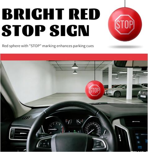 2PCS الكرات التنس وقوف السيارات المعونة مع حبل قابل للتعديل 13ft، معلقة كرة التنس المرآب وقوف السيارات المعونة للحماية من الاصطدام، وقوف السيارات المرائب العالمية مساعدة مع علامة التوقف in Kuwait