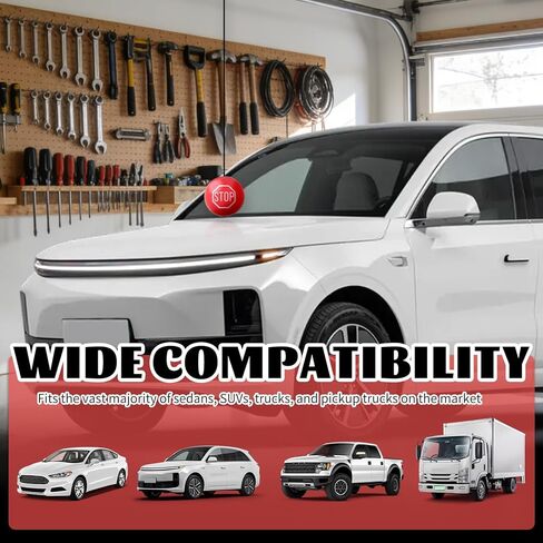 2PCS الكرات التنس وقوف السيارات المعونة مع حبل قابل للتعديل 13ft، معلقة كرة التنس المرآب وقوف السيارات المعونة للحماية من الاصطدام، وقوف السيارات المرائب العالمية مساعدة مع علامة التوقف in Kuwait