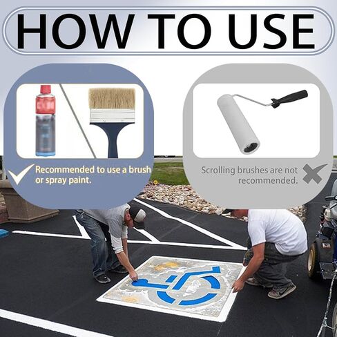 Handicap Parking Stencil - Handicap Silicone Parking Lot Stencils，Reusable， (36"x36") in Kuwait