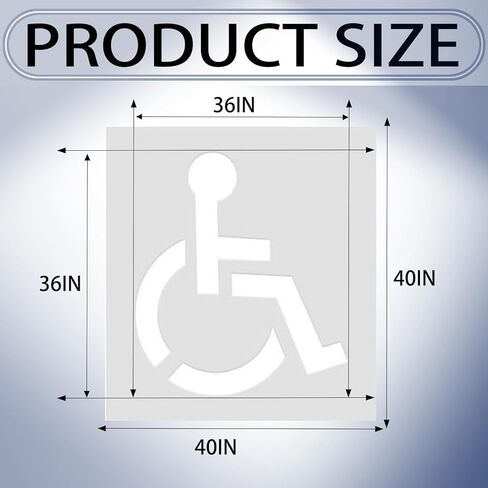 Handicap Parking Stencil - Handicap Silicone Parking Lot Stencils，Reusable， (36"x36") in Kuwait