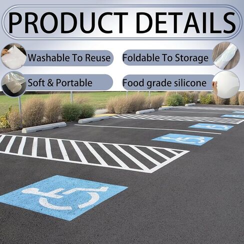 Handicap Parking Stencil - Handicap Silicone Parking Lot Stencils，Reusable， (36"x36") in Kuwait