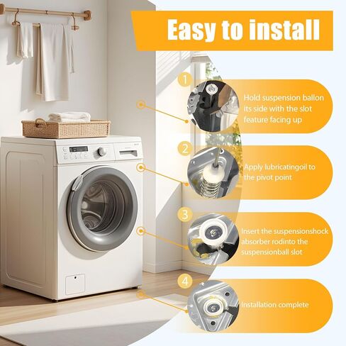 قضبان تعليق غسالة DC97-16350U DC97-16350S DC97-16350T لقضبان تعليق سامسونج تحل محل قضبان تعليق سامسونج DC97-05280W DC97-16350E DC97-16350C، تنطبق على WA50R5200AW WA50R5400AV WA45T3200AW WA45T3200AW in Kuwait