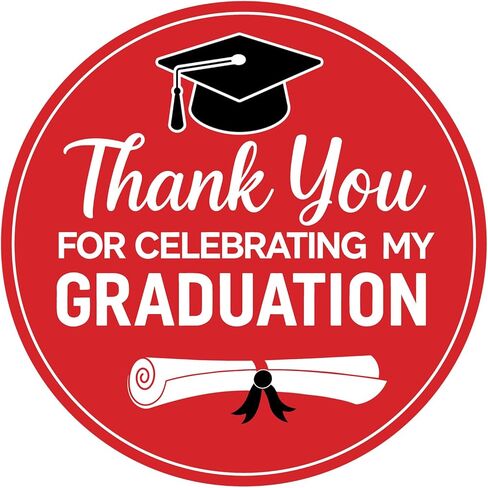 Anwyll Graduation Stickers 2026 - Class of 2026 Stickers 60Pcs 1.75'' Graduation Envelope Seal Label Sticker Self Adhesive Congrats Grad Cap Hat Sticker for Senior College Grad Party Favors(Gold Blue) in Kuwait