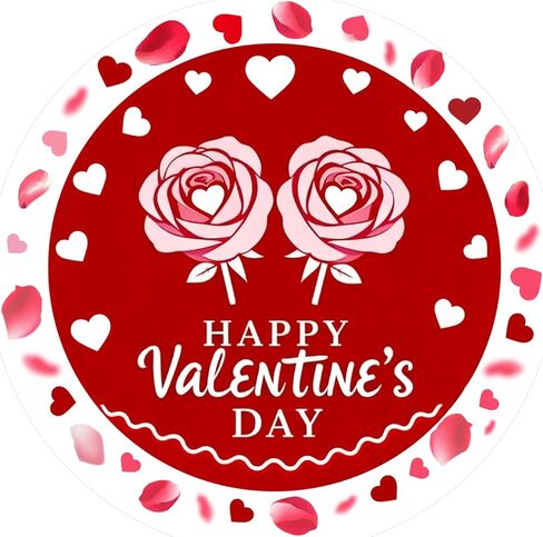 60 قطعة من ملصقات هدايا عيد الحب، ملصقات عيد الحب السعيد، مقاس 2 بوصة، ملصق هدية على شكل قلب لتغليف وختم رسائل الحب وتزيينها in Kuwait