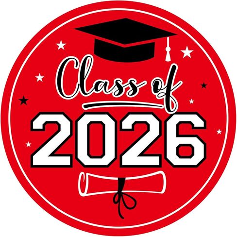 Anwyll Graduation Stickers 2026 - Class of 2026 Stickers 60Pcs 1.75'' Graduation Envelope Seal Label Sticker Self Adhesive Congrats Grad Cap Hat Sticker for Senior College Grad Party Favors(Gold Blue) in Kuwait