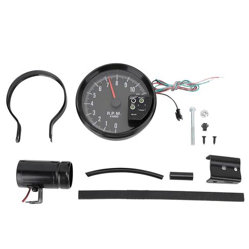 WALFRONT Car RPM Gauge with LED Shift Light, 12V 5in Tacho Meter for 4 6 8 Cylinder Vehicles, Clear Display and Secure Installation in Saudi Arabia