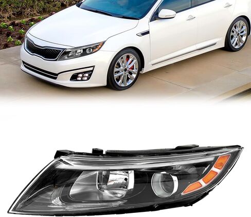 مجموعة المصابيح الأمامية متوافقة مع مجموعة المصابيح الأمامية الهالوجين كيا أوبتيما 2014 2015 مع المصابيح الأمامية البديلة 921024C500 (جانب الركاب الأيمن) in Kuwait