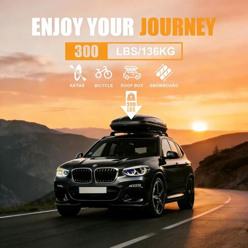 sydsz سقف الرف عبر القضبان 300lb متوافق مع bmw x3 f25 2010-2017، مع القضبان الجانبية المرتفعة، الثقيلة المضادة للسرقة سقف الألومنيوم القضبان العارضة على السطح رفوف الأمتعة الناقل in Kuwait