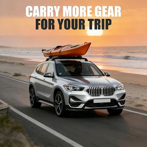 sydsz سقف الرف عبر القضبان 300lb متوافق مع bmw x3 f25 2010-2017، مع القضبان الجانبية المرتفعة، الثقيلة المضادة للسرقة سقف الألومنيوم القضبان العارضة على السطح رفوف الأمتعة الناقل in Kuwait