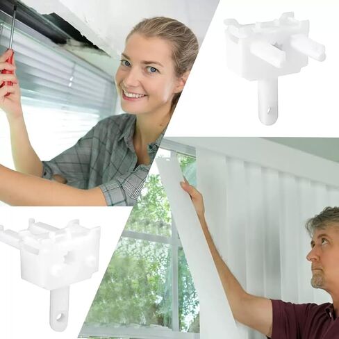 2 Pcs White Vertical Blinds Replacement Parts ABS Material Window Control Replacement Repair Accessories in Kuwait