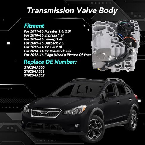 31825AA050 CVT Valve Body - Compatible with 2009-2016 Subaru Forester/Impreza/Outback/XV Crosstrek 1.6L 2.0L 2.5L - Replaces 31825AA051 31825AA052 TR580 in Saudi Arabia