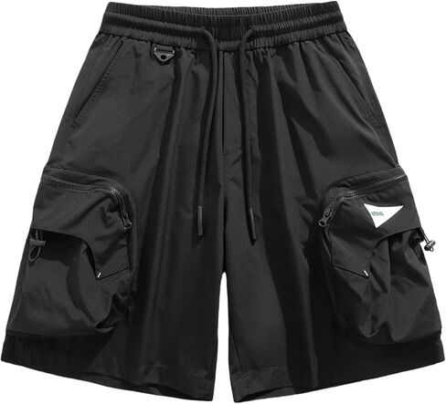 شورت رجالي كاجوال خفيف الوزن بخصر مطاطي برباط مريح مناسب للصيف في الهواء الطلق مع 6 جيوب in Kuwait