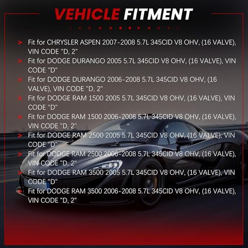 NON MDS lifter kit 5.7L Fit for Aspen 2007-2008 for Durango 2004-2008 for Ram 1500 2500 3500 Engine Parts Replace 53022064AA 5038784AB HS26284PT ES72200 53021622AF 53021380AK 8653021308AC in Saudi Arabia