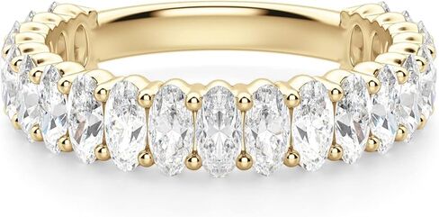 5 TCW Oval Cut Eternity Moissanite Wedding Band for Women Engagement Bridal Ring Silver Solid White/Yellow/Rose Gold Vintage Matching Stackable Anniversary Bands Gifts in Kuwait