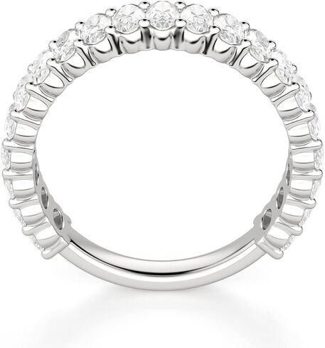 5 TCW Oval Cut Eternity Moissanite Wedding Band for Women Engagement Bridal Ring Silver Solid White/Yellow/Rose Gold Vintage Matching Stackable Anniversary Bands Gifts in Kuwait