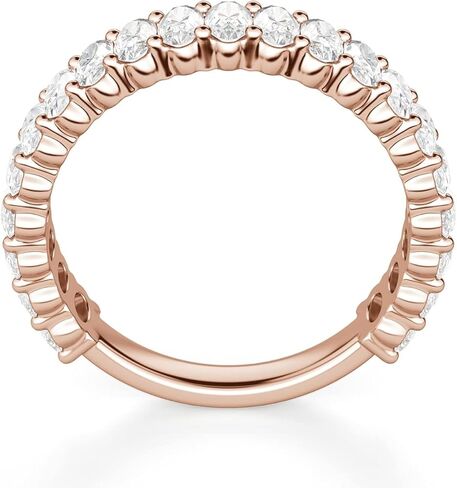 5 TCW Oval Cut Eternity Moissanite Wedding Band for Women Engagement Bridal Ring Silver Solid White/Yellow/Rose Gold Vintage Matching Stackable Anniversary Bands Gifts in Kuwait