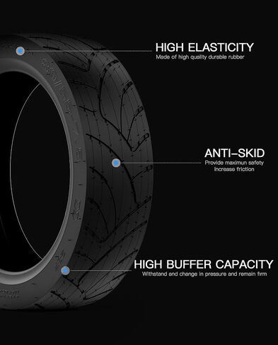 إطار ذاتي الغلق مقاس 11 بوصة 80/55-7.5 متوافق مع Segway Ninebot GT3 - بديل أصلي واسع للغاية ومقاوم للثقب، مع طبقة جل للتنقل في المدينة وركوب الطرق الوعرة in Kuwait