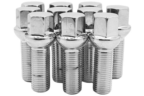 20Pc Chrome 12x1.5 Ball Seat Extended Lug Bolts (28 mm Shank Length) 12mm Radius Lug Bolts, can be Used with Factory Wheels in Saudi Arabia