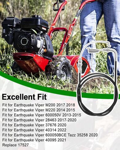 17527 كابل القابض مناسب لـ Earthquake Viper M200 600050V 28463 37676 40314 600050BCE Tazz 35258 40095 سلسلة جزازة، جزء استبدال كابل القابض للجزازة in Kuwait