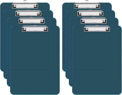A4 Plastic Clipboard 2 Pack, 8.5 x 11 Clear Colored Clip Boards with Low Profile Clip, Letter Size for Classroom, Teacher, Students, School & Office Supplies in Kuwait