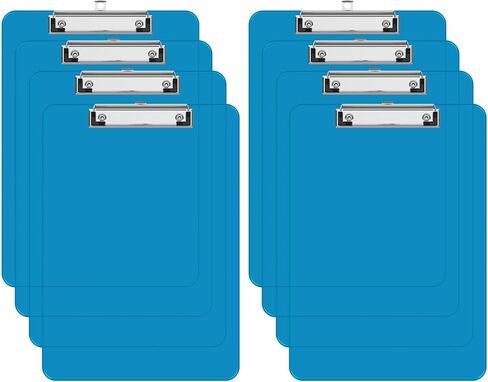 A4 Plastic Clipboard 2 Pack, 8.5 x 11 Clear Colored Clip Boards with Low Profile Clip, Letter Size for Classroom, Teacher, Students, School & Office Supplies in Kuwait