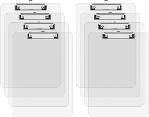 A4 Plastic Clipboard 2 Pack, 8.5 x 11 Clear Colored Clip Boards with Low Profile Clip, Letter Size for Classroom, Teacher, Students, School & Office Supplies in Kuwait
