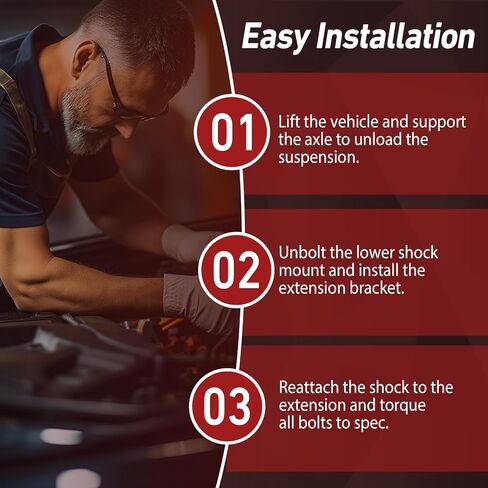 4"-6" Shock Extenders 2PCS Shock Extension Kit compatible with 1999-2006 Chevrolet Silverado 1500 GMC Sierra 1500 All Cab RWD/2WD Rear Lowering Mount Drop Brackets in Kuwait