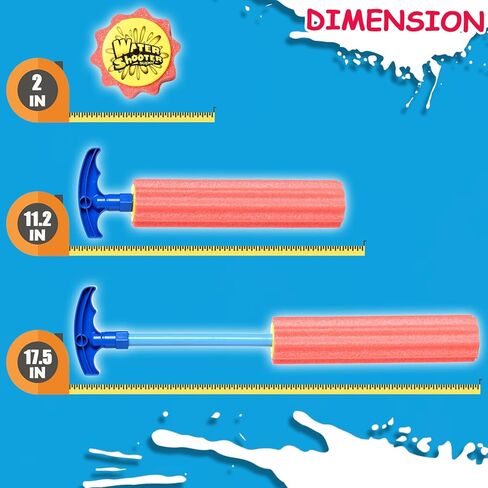 مسدسات المياه من دراموساري، 12 قطعة من رشاشات المياه الرغوية اللطيفة مع مقابض ديناصور وحيد القرن، مسدسات رش للأطفال الأولاد والبنات لحمام السباحة/الشاطئ in Kuwait