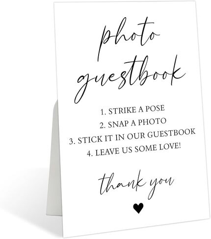 Minimalist Audio Guest Book Sign for Bridal Shower Desk Decor, Wedding Accessories For Reception Decor, Wedding Signs for Ceremony, Event Party Favor Supplies, Marriage Parties Anniversaries, 40 in Saudi Arabia