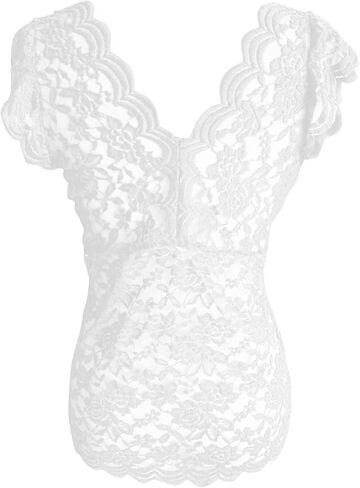 Womens Lace Camisole V Neck Sleeveless Scalloped Trim Tank Tops Floral See Through Cami Tanks Slim Casual Tunic Tops in Saudi Arabia