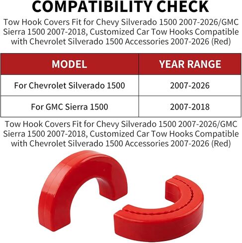 أغطية خطاف السحب غطاء حماية أمامي مناسب لسيارة Chevy Silverado 1500 2007-2026، مخصص متوافق مع ملحقات شيفروليه سيلفرادو 1500 2007-2026 in Kuwait